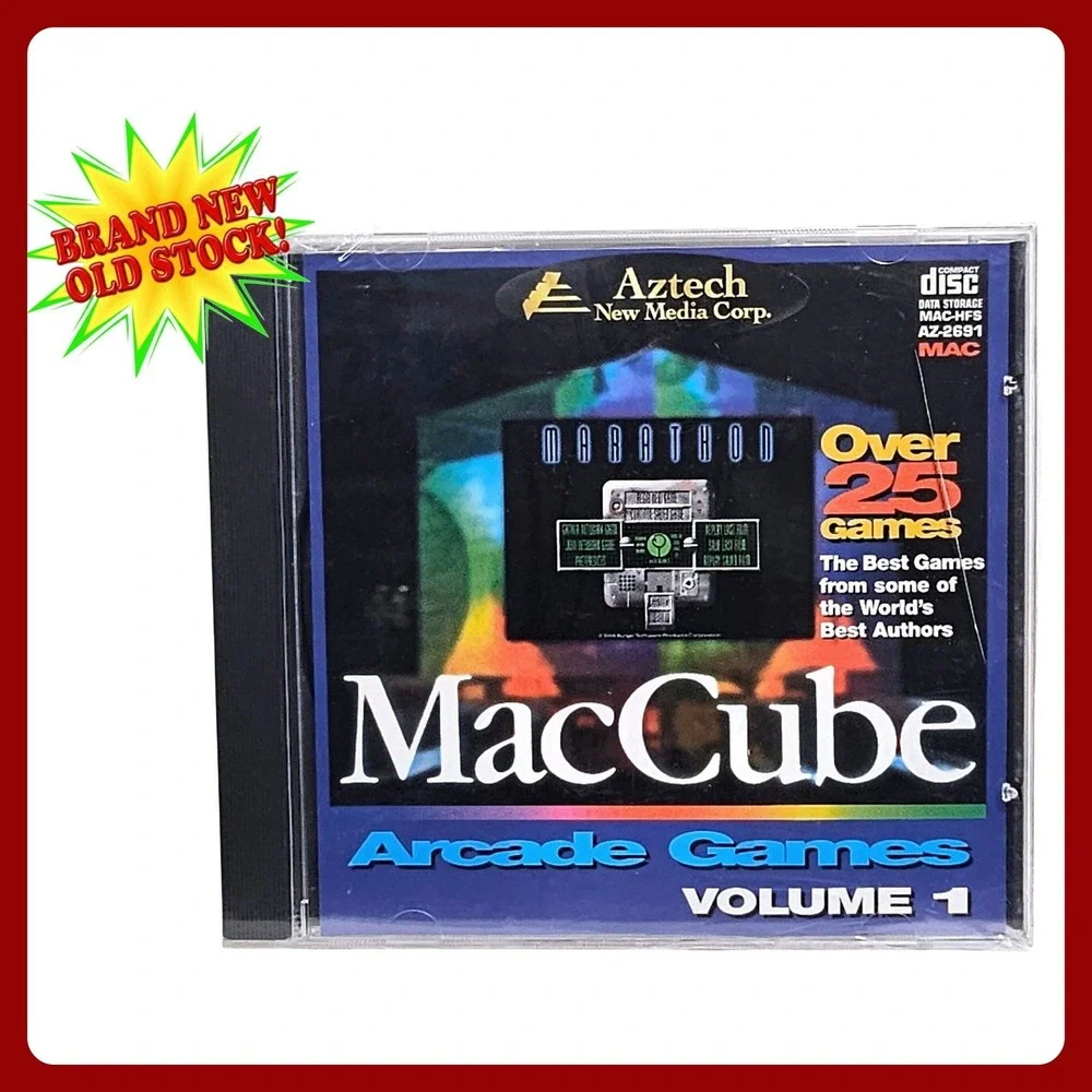 Aztech MacCube Arcade Games Volume 1 Mac CD-ROM‎ Sealed NIB